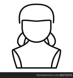 Fashion wig icon outline vector. Hair style. Short beauty. Fashion wig icon outline vector. Hair style