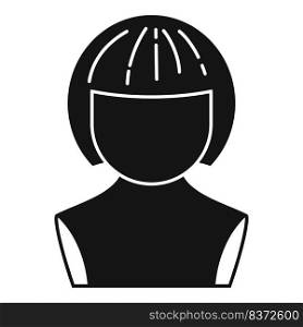 Fashion wig icon simple vector. Hair style. Short beauty. Fashion wig icon simple vector. Hair style