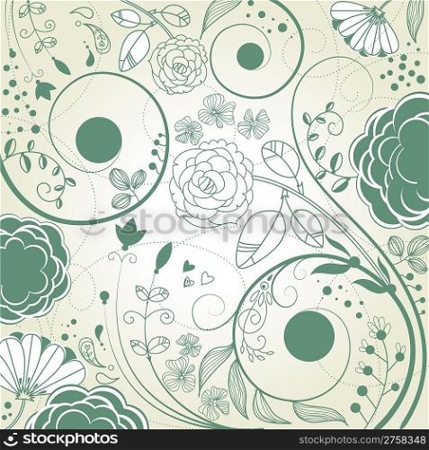 Fashionable floral background