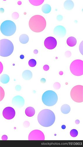 Fashionable seamless texture with gradient circles on a white background. Vector polka Pattern for decoration of websites, wallpapers, fabrics, and your design. Fashionable seamless texture with gradient circles on a white background.