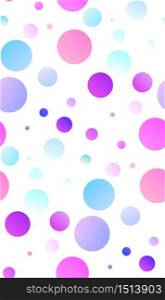 Fashionable seamless texture with gradient circles on a white background. Vector polka Pattern for decoration of websites, wallpapers, fabrics, and your design. Fashionable seamless texture with gradient circles on a white background.