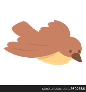 Fast bird fly icon cartoon vector. Tree bird. Cute character. Fast bird fly icon cartoon vector. Tree bird