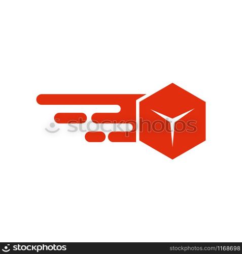 Fast box icon design template vector isolated illustration