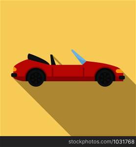 Fast cabriolet icon. Flat illustration of fast cabriolet vector icon for web design. Fast cabriolet icon, flat style