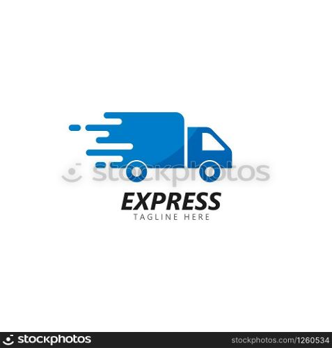 fast delivery logo vector icon illustration design