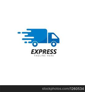 fast delivery logo vector icon illustration design
