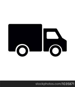Fast delivery truck icon on white background Vector illustration. Truck icon delivery ilustration vector isolated on white