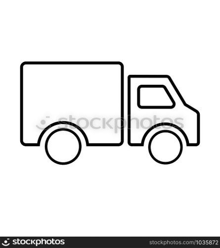 Fast delivery Truck icon on white background vector illustration. Truck icon ilustration vector illustration isolated on white
