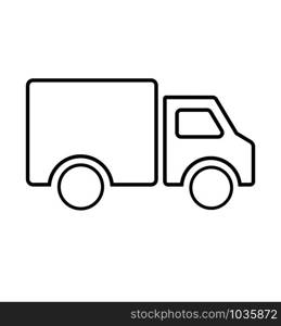 Fast delivery Truck icon on white background vector illustration. Truck icon ilustration vector illustration isolated on white