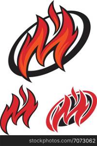 Fast fire letter M logo. Elements for sportswear, t-shirt, banner, card, labels or posters.