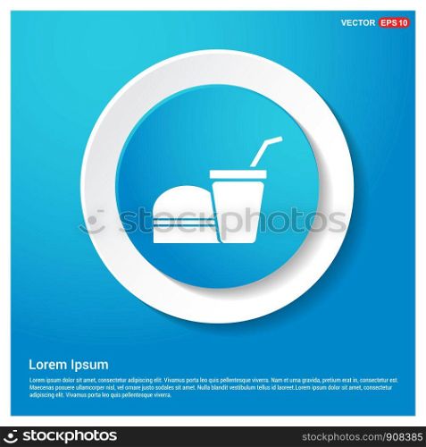 Fast food burger and drink icon