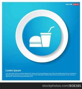 Fast food burger and drink icon
