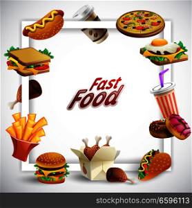 Fast Food Cartoon Frame