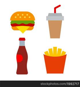 fast food flat icons