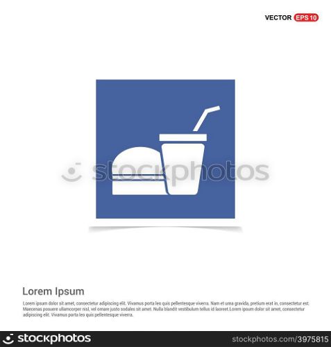 Fast Food Icon - Blue photo Frame