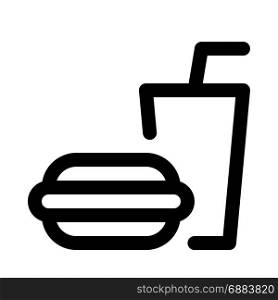 fast food, icon on isolated background,