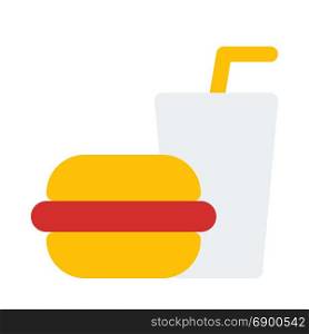 fast food, icon on isolated background