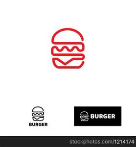Fast food logo design. Restaurant Emblem. Burger Logo