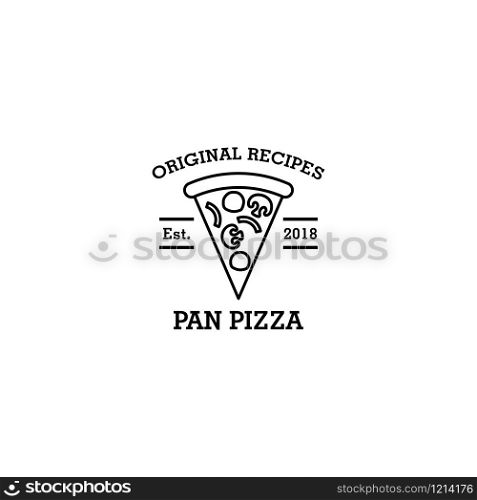 Fast food logo design. Restaurant Emblem. Pizza logo design concept