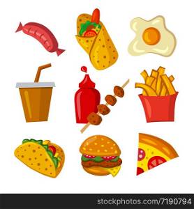 fast food meals icons