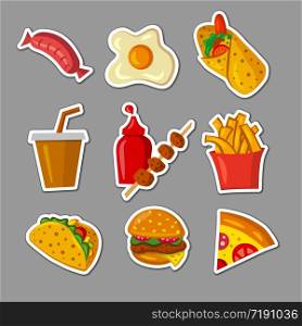 fast food meals stickers