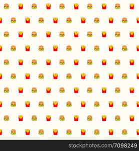 Fast food seamless background for design, stock vector