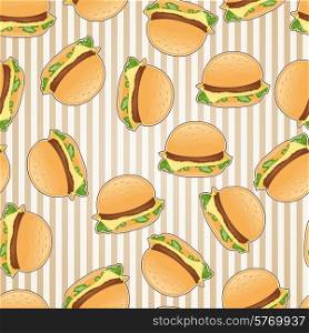 Fast food seamless pattern background.