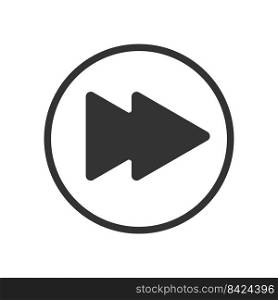 Fast forward button icon. Playback symbol. Element of audio player interface. Vector graphic illustration.. Fast forward button icon. Playback symbol. Element of audio player interface. Vector graphic illustration