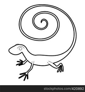 Fast lizard icon. Outline illustration of fast lizard vector icon for web. Fast lizard icon, outline style