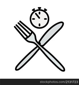 Fast Lunch Icon. Editable Bold Outline With Color Fill Design. Vector Illustration.