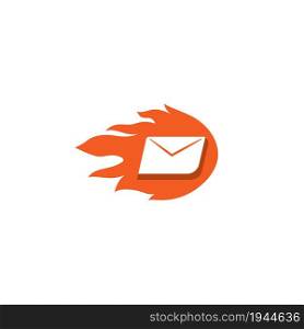 fast mail logo vector icon illustration design