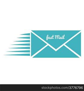 fast mail sing, isolated on white, vector format