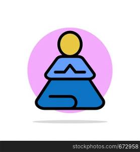 Fast, Meditation, Training, Yoga Abstract Circle Background Flat color Icon