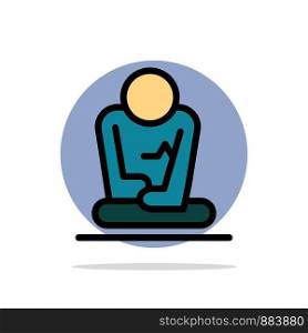 Fast, Meditation, Training, Yoga Abstract Circle Background Flat color Icon