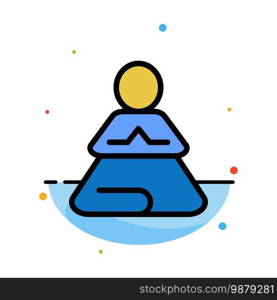 Fast, Meditation, Training, Yoga Abstract Flat Color Icon Template