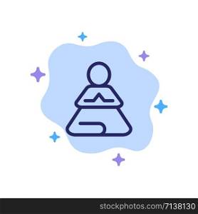 Fast, Meditation, Training, Yoga Blue Icon on Abstract Cloud Background