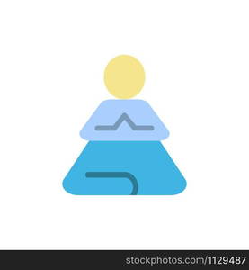 Fast, Meditation, Training, Yoga Flat Color Icon. Vector icon banner Template