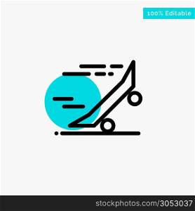 Fast, Ride, Riding, Skateboard, Skateboard turquoise highlight circle point Vector icon