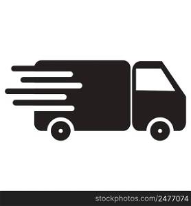 Fast shipping delivery truck icon on white background. Delivery truck sign. fast delivery symbol. flat style.