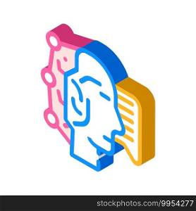 fast think and answer call center operator isometric icon vector. fast think and answer call center operator sign. isolated symbol illustration. fast think and answer call center operator isometric icon vector illustration