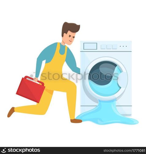 Fast washing machine repair icon. Cartoon of Fast washing machine repair vector icon for web design isolated on white background. Fast washing machine repair icon, cartoon style