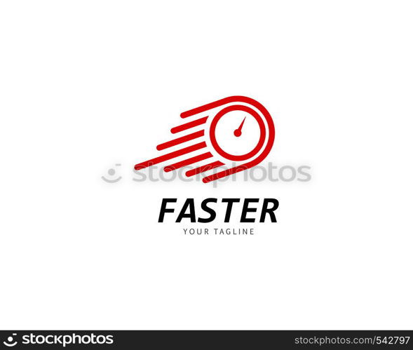 Faster and speed Logo Template vector icon illustration design