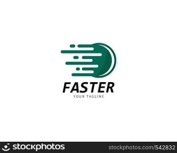 Faster and speed Logo Template vector icon illustration design