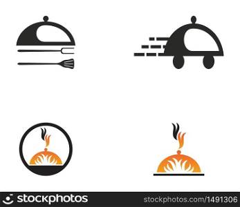 Faster food delivery logo vector