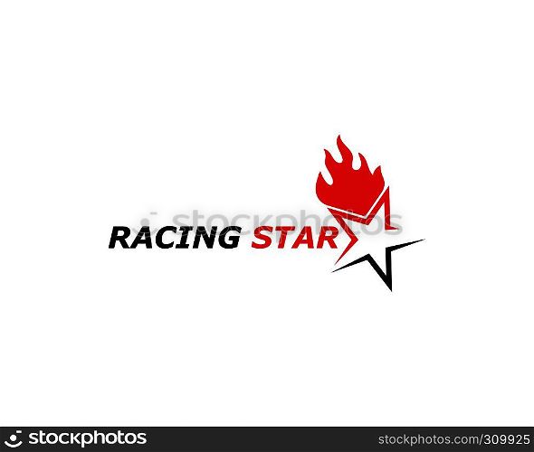 faster logo icon of automotive racing concept design template