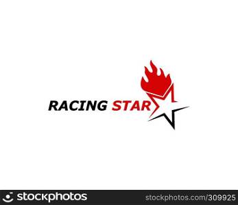 faster logo icon of automotive racing concept design template