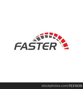 Faster Logo Template vector icon illustration design