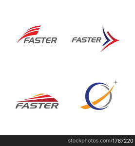 Faster Logo Template vector icon illustration design