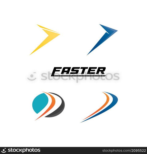 Faster Logo Template vector icon illustration design