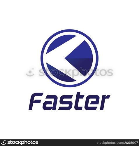 Faster Logo Template vector icon illustration design